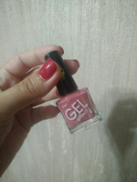 Лак для ногтей kiki Gel Effect тон 25 коричнево-розовый с гелевым эффектом без уф-лампы, цветной глянцевый маникюр и педикюр, кики, 6 мл #54, Ирина
