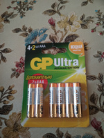 Батарейки мизинчиковые GP Ultra 24A (LR03) AAA 1,5V щелочные (алкалиновые), 6 шт #84, Дмитрий