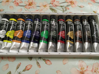 Акриловые краски художественные профессиональные в тубах для рисования, набор из 12 цветов по 12 мл, Brauberg ART Classic #87, Ida