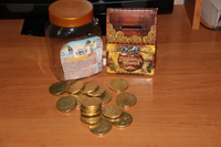 Шоколадные монеты "Пиратский клад" из Бельгийской глазури, KORTEZ, 100 шт по 6 г в банке #2, Надежда