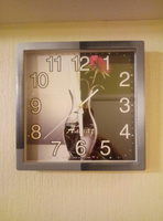 Часы настенные АлмазНН 28.5 см бесшумные с крупными цифрами K04 #48,  МАРИНА