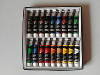 Акриловые краски художественные профессиональные в тубах для рисования, набор из 18 цветов по 12 мл, Brauberg ART Classic #59, Эдуард