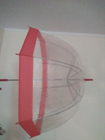 Зонт прозрачный купол красный Эврика #27, К Наталья