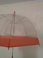 Зонт прозрачный купол красный Эврика #32, К Наталья