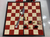 Набор настольных игр Bondibon "Удачная партия", 3в1: магнитные нарды, шашки, шахматы, подарок #3, Анастасия В.